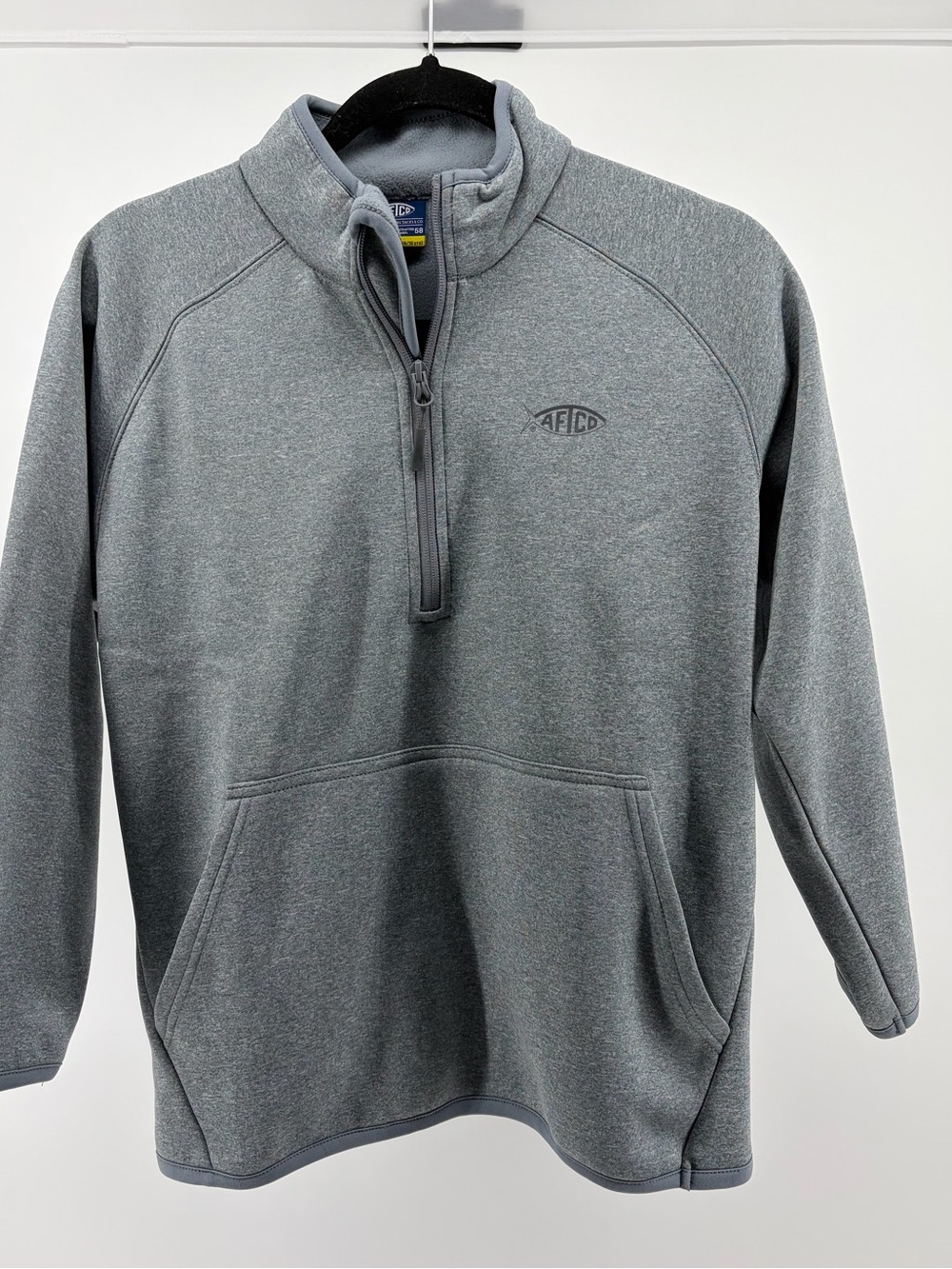 Aftco Aftech 1/2 Zip Active Pullover Jacket Top Boy's Gray,‎ Size L (14/16)
